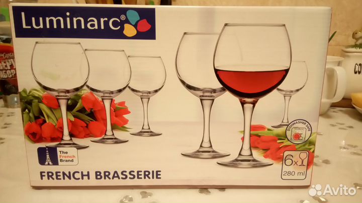Бокалы новые набор 6 шт Люминарк
