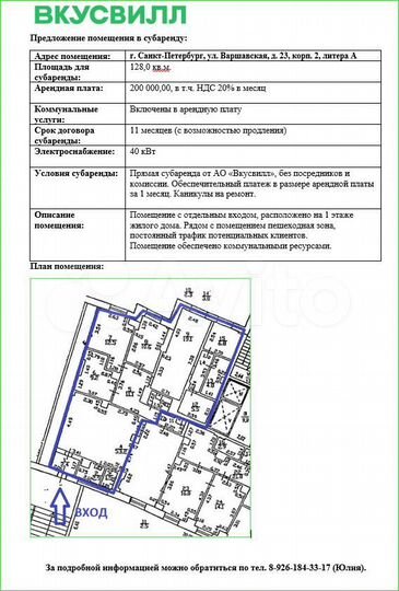 Торговая площадь, 128 м²