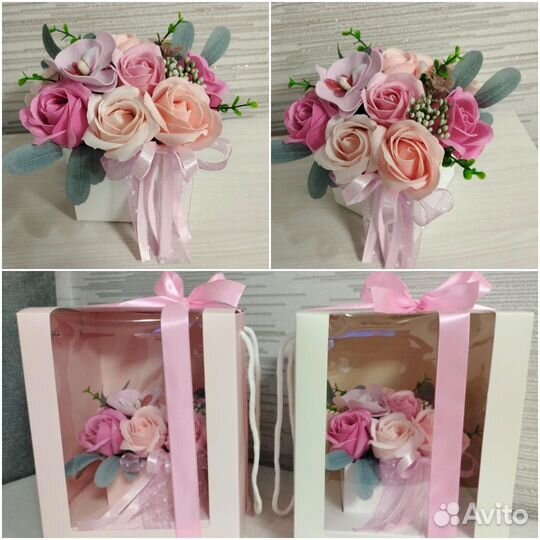 Букет из мыльных роз
