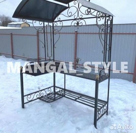 Мангал с крышей