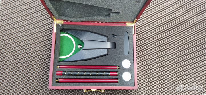 Мини Гольф подарочный в деревянном кейсе