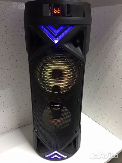 Портативная колонка fumiko tower с подсветкой и ми