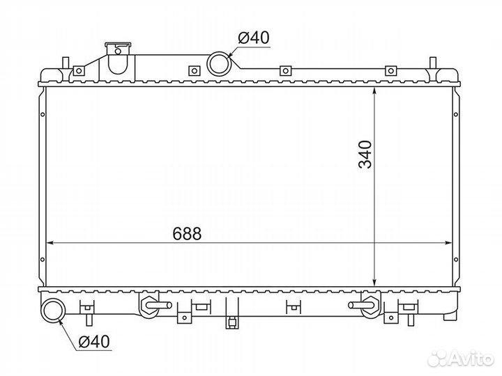 Радиатор Subaru Forester 07-19, Impreza 00-16, Legacy 03-15, Levorg 14-20