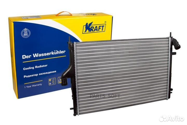 Kraft KT104045 Радиатор охлаждения двигателя LADA