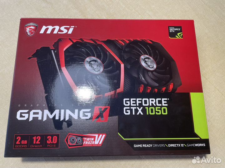 Видеокарта MSI GTX 1050 Gaming X 2 Gb