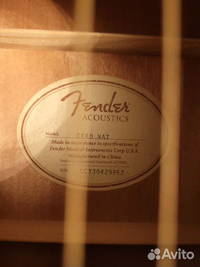 Акустическая гитара Fender