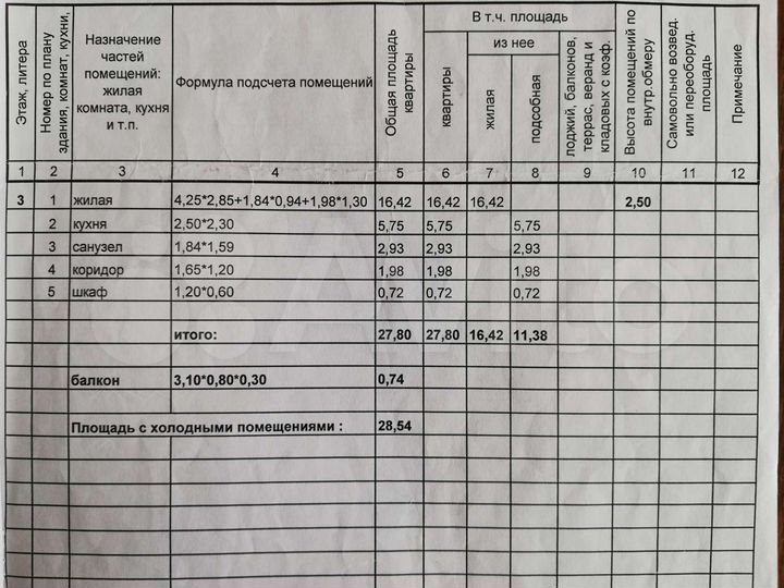 1-к. квартира, 27,8 м², 3/5 эт.