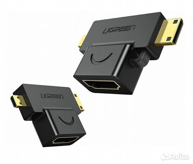 Переходник hdmi F - micro hdmi M + mini hdmi M