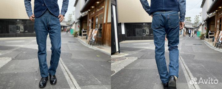 Японские джинсы Graph Zero Green Indigo 13OZ W33