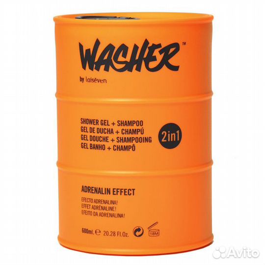 Гель для душа laiseven Washer 2в1 Adrenalin Effect