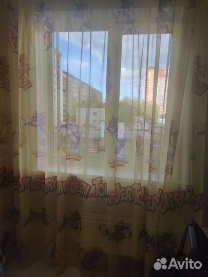 Десткая штора тюль Tom and Jerry