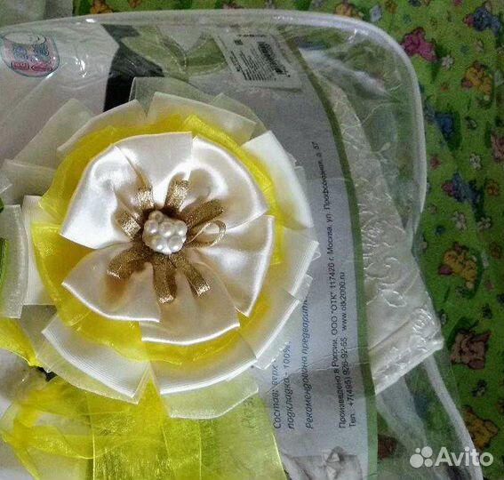 Конверт одеяло на выписку молочного цвета