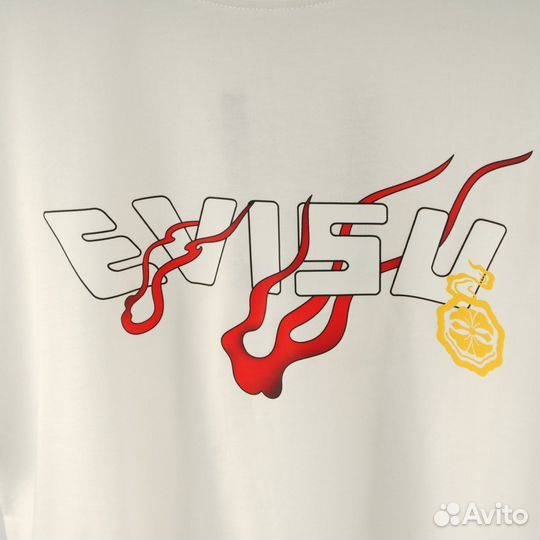 Футболка Evisu oversize унисекс белая