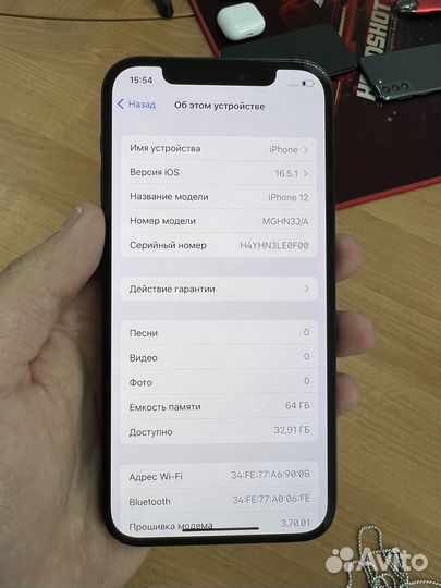 Материнская плата iPhone 12 64gb + face id