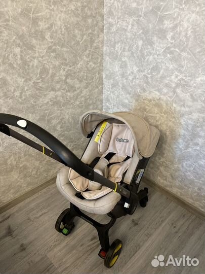 Автолюлька на колесах для новорожденных складная