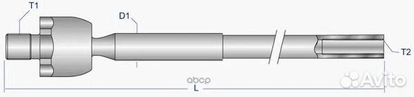Тяга рулевая peugeot 406 лев/прав.(без наконечн