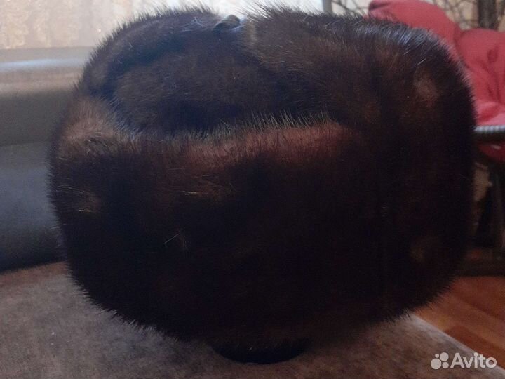 Норковая шапка мужская ушанка