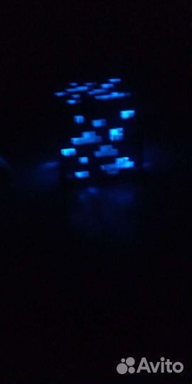 Светильник ночник в стиле minecraft алмазный блок