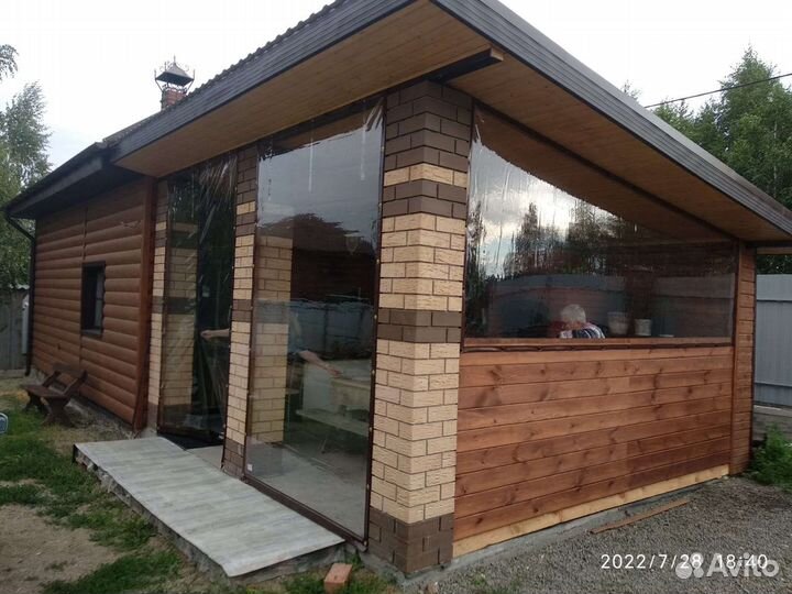 Мягкие окна (гибкое стекло) для беседок