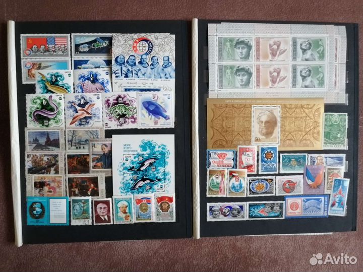 Годовой набор марок и блоков 1975 год