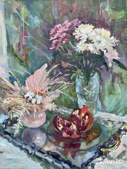 Картина маслом Цветы Фрукты на холсте