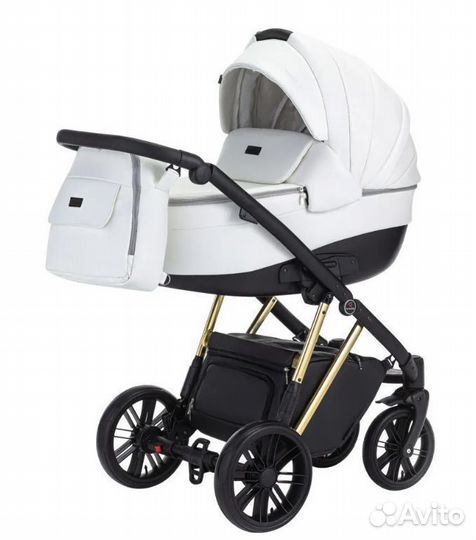 Коляска 3 в 1 Delorean Premium экокожа