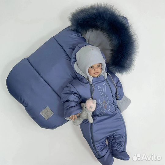 Конверт на выписку зимний для новорожденных