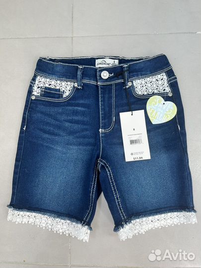 Шорты джинсовые для девочки 8 лет новые