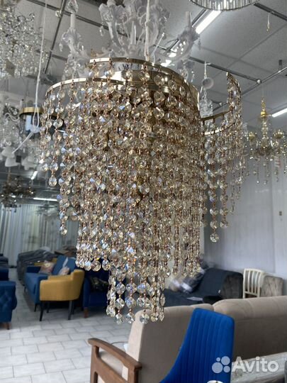 Люстра хрустальная чехия бу