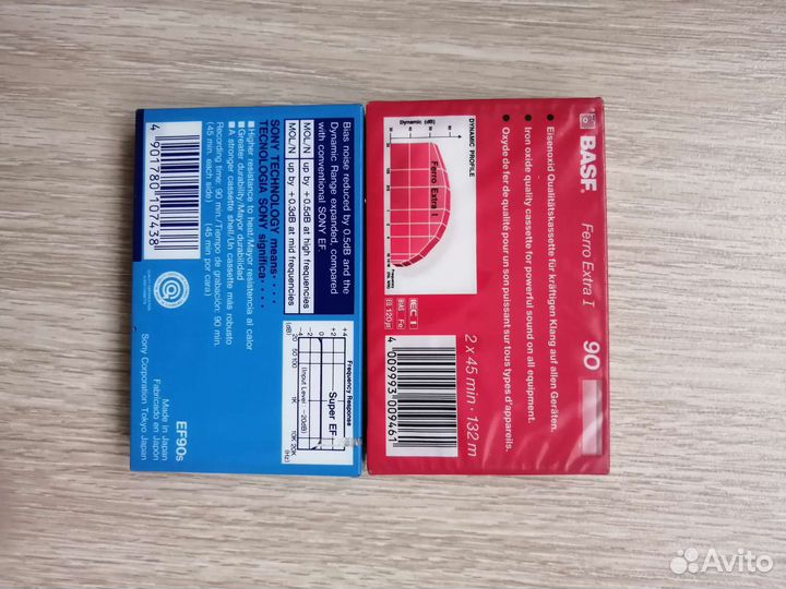 Аудиокассеты Sony Super EF 90, Basf