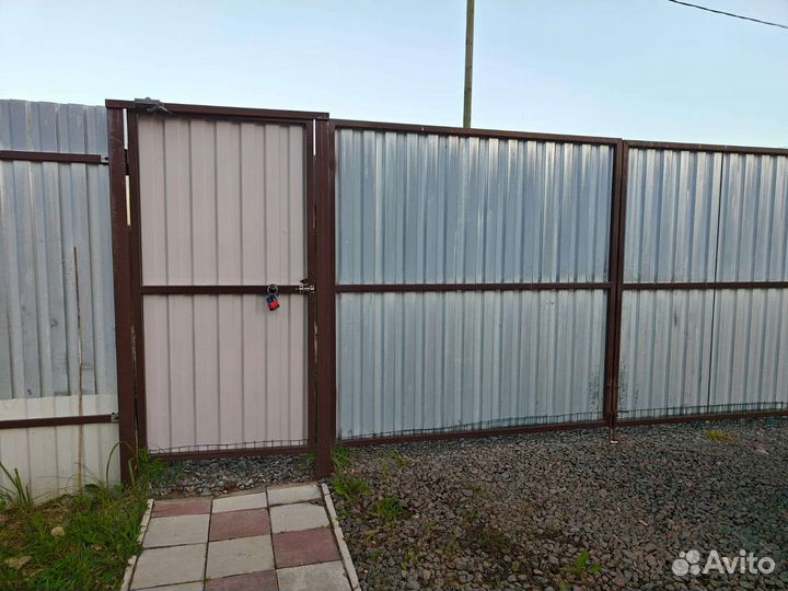 Каркас распашных ворот и калитка