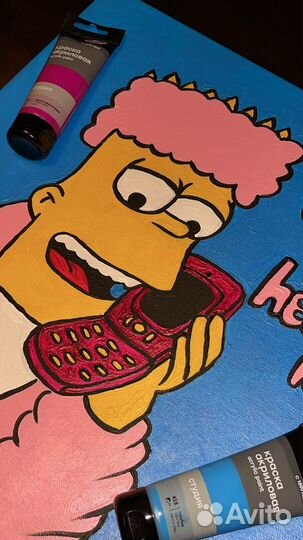 Картина акрилом на холсте