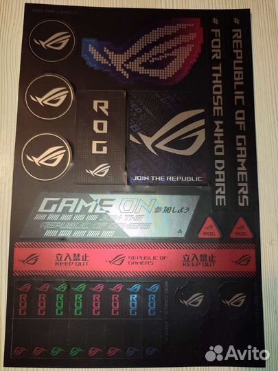 Наклейки Asus ROG