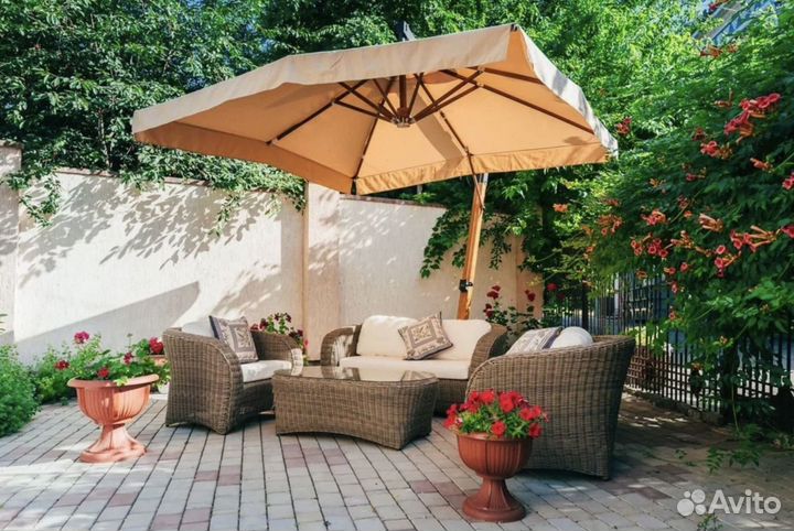 Зонт для дачи и сада. Зонт уличный боковой