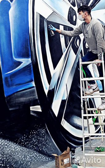 Граффити, Роспись стен