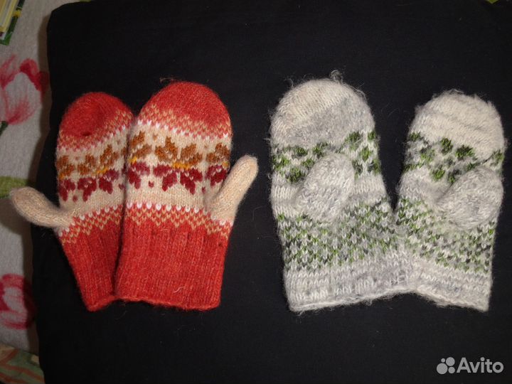 Шапки детские, варежки