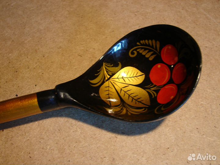 Ложка деревянная длинная хохлома