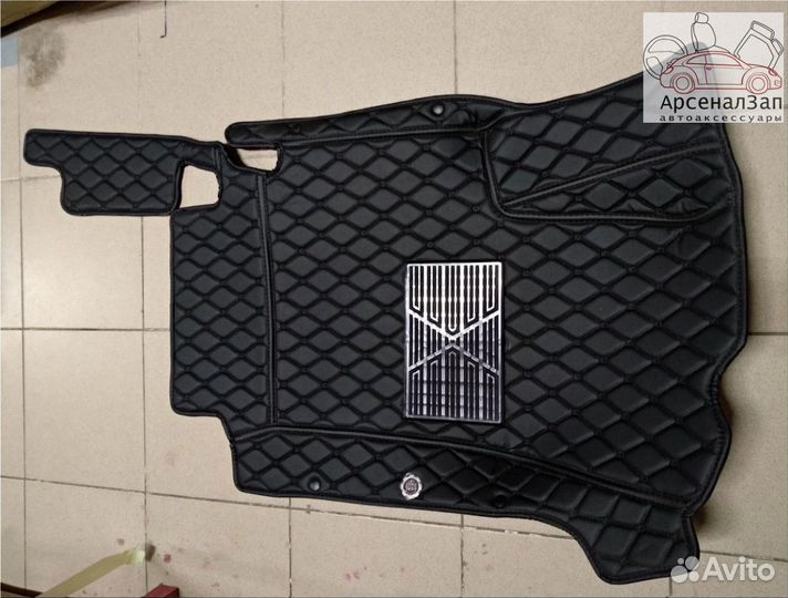 5d коврики экокожа Nissan Juke черные черный шов