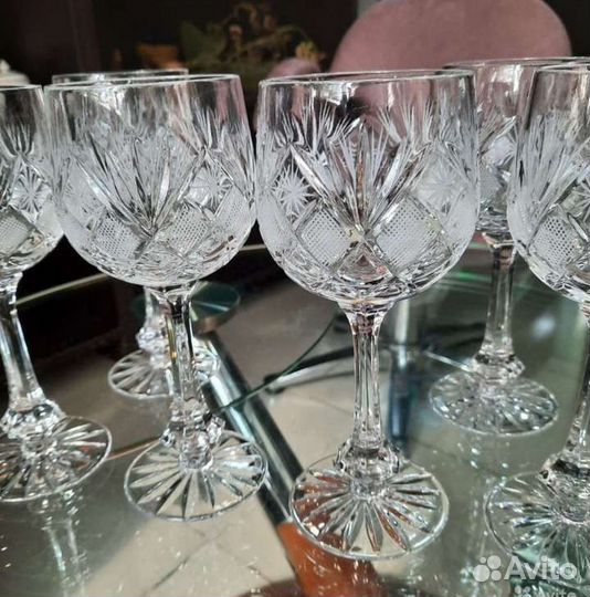 Хрустальные фужеры, 250мл. 6 штук