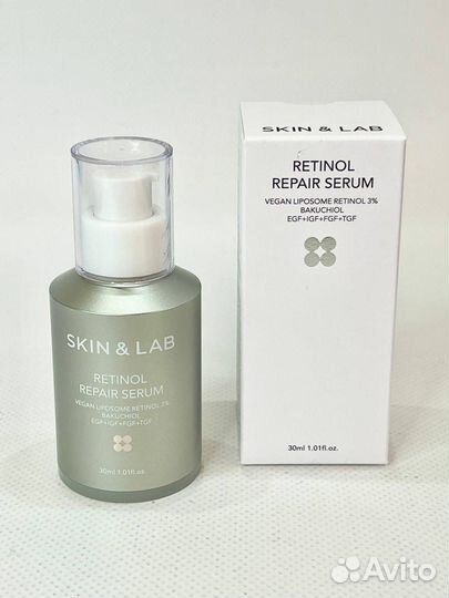 Антивоз сыворотка с пептидами и ретинолом skin&lab
