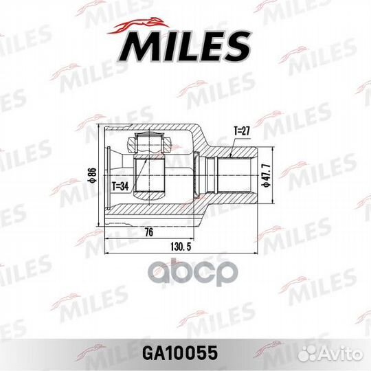 ШРУС внутренний ssangyong kyron 05-12/actyon