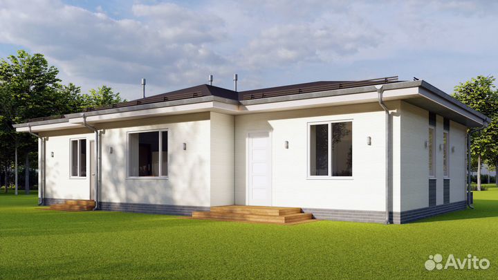 Загородный теплый дом 96,8