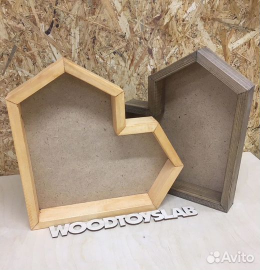 Деревянные подарочные боксы-сердца