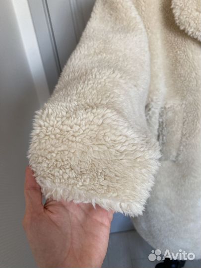 Искусственная шуба длинная 46 бежевая