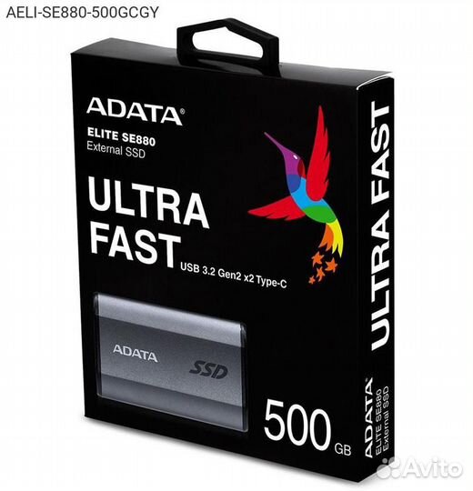 Внешний диск SSD adata Elite SE880 500GB 1.8