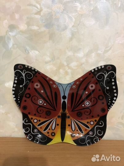 Тарелки бабочка стекло