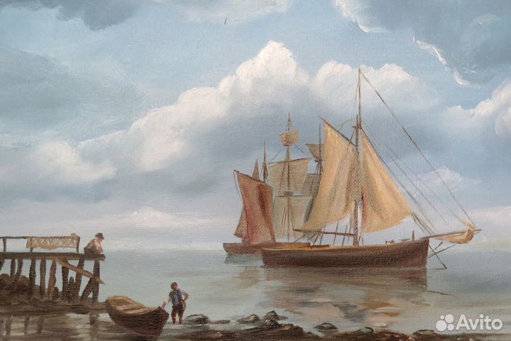 Картина морской пейзаж. Масло, холст