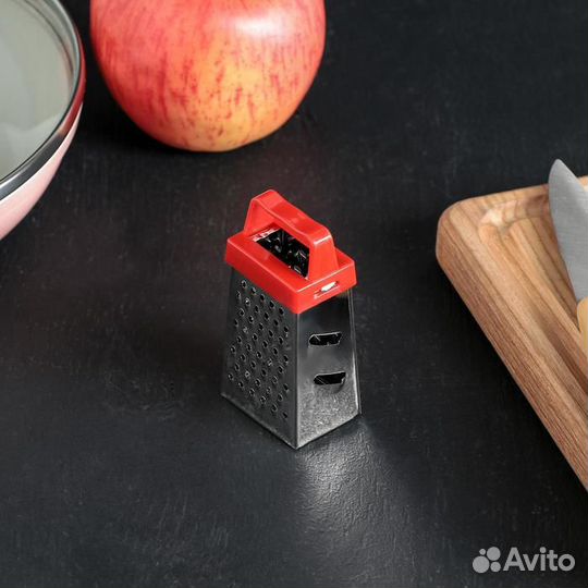 Терка 4-х сторонняя 3,5х6,5х3 см, цвета микс 54927