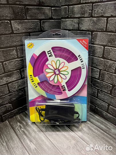 Гибкий неон 5м с блоком 220w