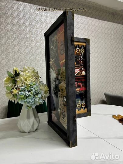 Нарды ручной работы со стеклом 